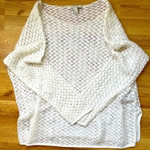 Forever 21 White Crochet Summer Sweater